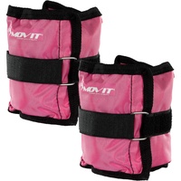 MOVIT 2er Set Gewichtsmanschetten für Hand- und Fußgelenke 2x 1,0kg Laufgewichte pink