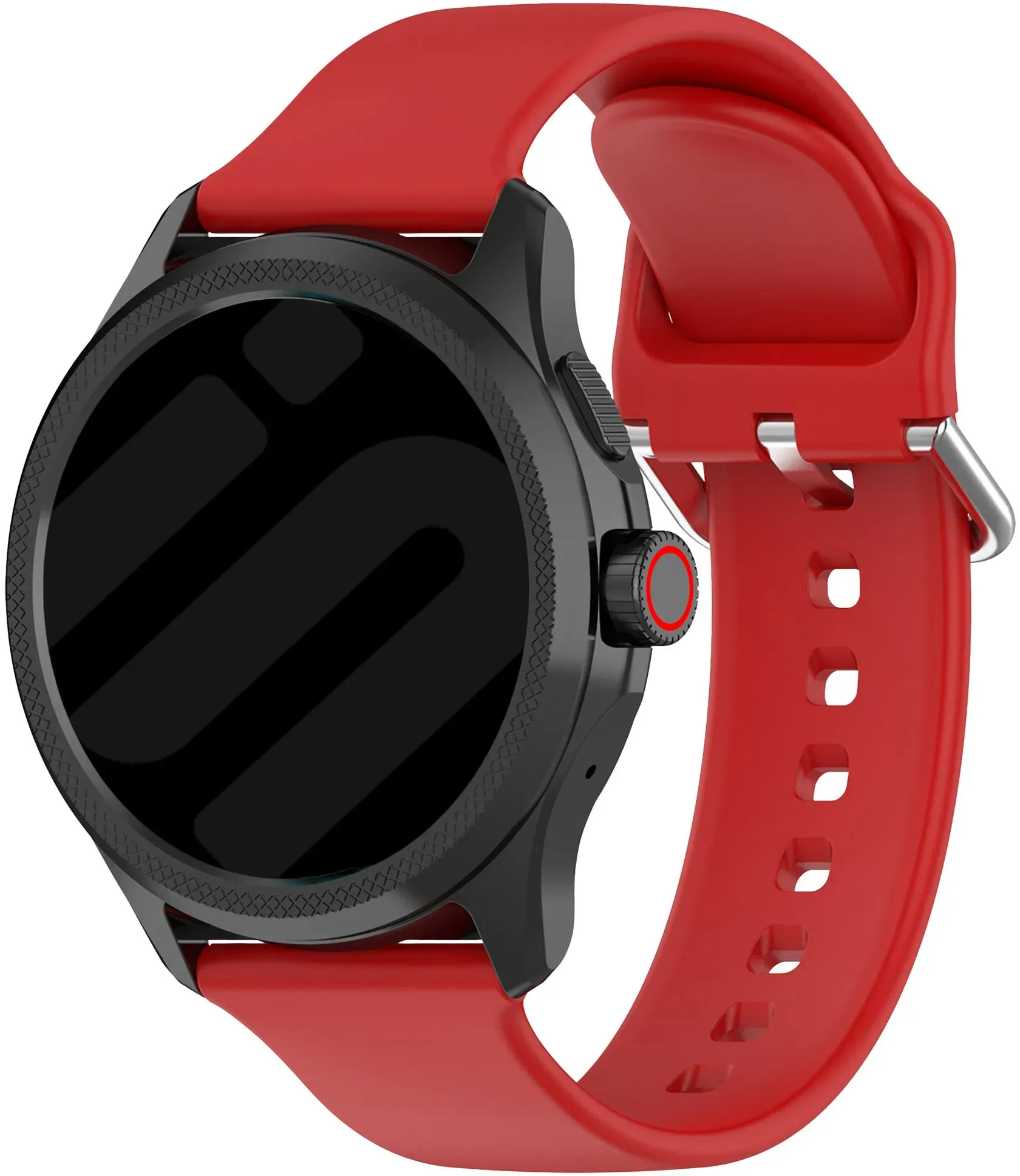 Strap-it Mobvoi TicWatch Pro 5 Enduro Armband Silikon für Mobvoi TicWatch Pro 5 Enduro - Rot - Schnallenverschluss