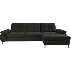 Ecksofa ALINA "Melina", schwarz (schwarz tta 10), B:274cm H:100cm T:203cm, Struktur TTA (100% Polyester), Sofas, In 2 Breiten, Wahlweise mit und ohne Bettfunktion