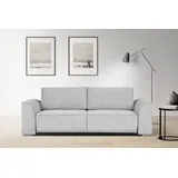 otto home 3-Sitzer OTTO HOME "BEATRICE, B: 250 cm - wahlweise mit Bettfunktion", beige (creme), B:250cm H:92cm T:107cm, 100% Polyester, Sofas, u. Bettkasten, incl. 2 Zierkissen