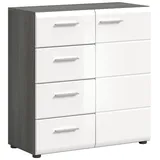 VCM Salsa 75 x 85 x 37 cm Weiß/Rauchsilber