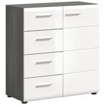 VCM Salsa 75 x 85 x 37 cm Weiß/Rauchsilber