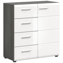 VCM Salsa 75 x 85 x 37 cm Weiß/Rauchsilber