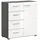 VCM Salsa 75 x 85 x 37 cm Weiß/Rauchsilber