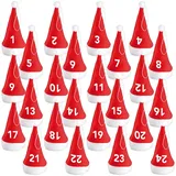 Infactory Adventskalender Girlande 24 Nikolaus-Mützchen
