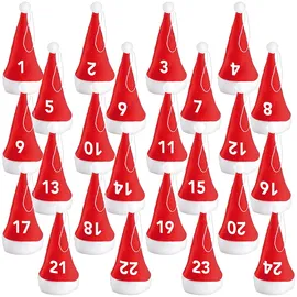 Infactory Adventskalender Girlande 24 Nikolaus-Mützchen