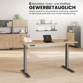 bümö Schreibtisch elektrisch 180 x 80 cm Graphit