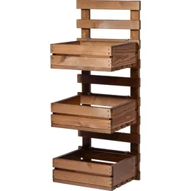 Dobar Wandregal 3-stufiges  Braun