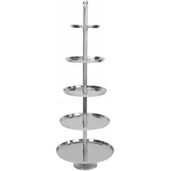 Etagere XXL Servierständer 5-stöckig 170cm Teller Obst Laden Deko Aluminium