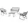 Idimex RIVIERA Loungeset grau/schwarz
