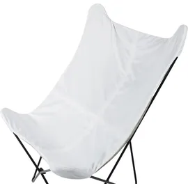Beliani Sessel NYBRO Samtstoff 70 x 99 x 85 cm Weiß/Schwarz retro