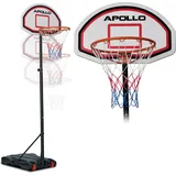 Apollo Basketballkorb Outdoor Set mit Ständer und Rollen inkl. Ball - Pumpe - Classic