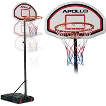 Apollo Basketballkorb Outdoor Set mit Ständer und Rollen inkl. Ball - Pumpe - Classic