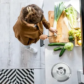 Relaxdays Einbaumülleimer 8 l Blau