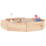 vidaXL Sandkasten mit Sitzen Achteck Massivholz Kiefer