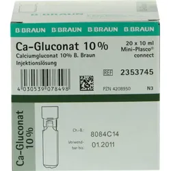 CALCIUMGLUCONAT 10% MPC Injektionslösung 20X10 ml