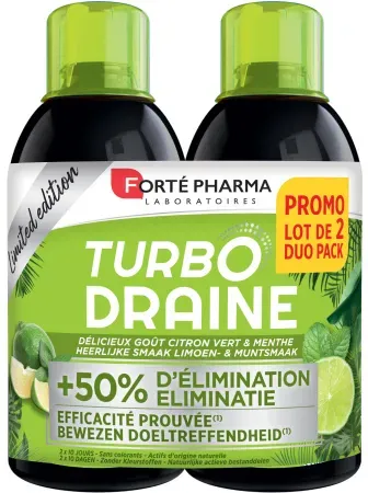Forté Pharma TurboDraine Limetten-Minz-Geschmack 2x500ml