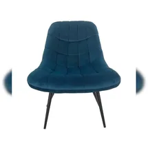 SalesFever Relaxsessel Toulon Samt 76 x 85 x 85,6 cm Blau
