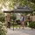 Tectake Grillpavillon 3,16 x 1,5 m inkl. 2 Seitenteile Grau/Schwarz