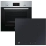 Bosch Herdset Bosch Backofen EcoClean mit Hoover Induktionskochfeld - autark, 60 cm