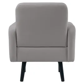 MEET Sessel Lisboa Kunstleder 71 x 83 x 55 cm Grau/Schwarz