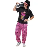 W WIDMANN MILANO Party Fashion - Kostüm 80er Jahre Outfit, T-Shirt und weite Hose, Faschingskostüme
