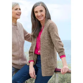 GOLDNER Langarm Melange-Cardigan beige 22