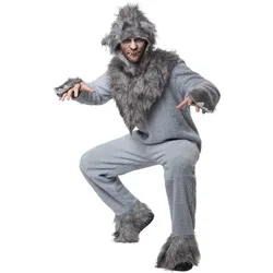tectake® Unisexkostüm Wilder Wolf