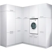laundreezy Mehrzweckschrank-Set 218 x 238 x 68 cm Weiß