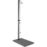 Ml-Design Solardusche, Silber, Kunststoff, 12.5x210x40 cm, Freizeit, Pools und Wasserspaß, Gartenduschen