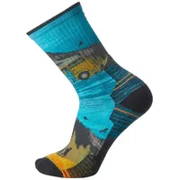 Smartwool Hike Light Cushion Great Excursion Print Crew Lange Socken - Multi Color - EU 42-45