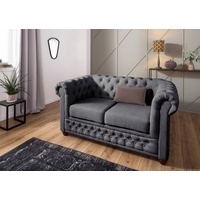 Home Affaire Chesterfield-Sofa »New Castle«, mit hochwertiger Knopfheftung in Chesterfield-Design, B/T/H: 1488672 schwarz