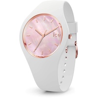 Ice-Watch - ICE pearl White pink - Weiße Damenuhr mit Silikonarmband - 016939 (Small)