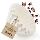 100 Stück Korbfiltertüten, 45/155mm Kaffeefilter Weiß, Korbfilter Kaffeefilter, Coffee Filters Paper, Kaffeefilterpapier, Korbfilterpapier für Kaffeemaschinen