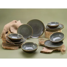 CreaTable Reactive Nostalgic Cognac Tellerset 12-tlg. grau