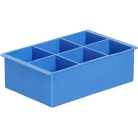 HENDI Eiswürfelform, XL Würfel, Erstellt 6 große (±5x5x5 cm), Eiswürfelschaleeinfache, Eiskugelform, 170x110x(H)52mm, Silikon
