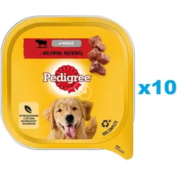 PEDIGREE Adult 10x300 g  Nassfutter mit Rind und Leber für Hunde