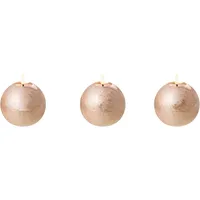 Beliani LED Kerzen 3er Set 11 cm Gold