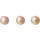 Beliani LED Kerzen 3er Set 11 cm Gold