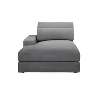 Sofa.de Element Ottomane Armlehne links Branna ¦ grau ¦ Maße (cm): B: 116 H: 88 T: 164