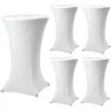 Trutzholm Stehtischhusse Stretch Weiß Ø 80 cm 5er Set