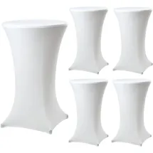Trutzholm Stehtischhusse Stretch Weiß Ø 80 cm 5er Set
