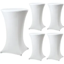 Trutzholm Stehtischhusse Stretch Weiß Ø 80 cm 5er Set