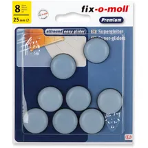 suki fix-o-moll SUKI, Gleiter rund, Durchmesser 25mm zum Kleben Kunststoff grau