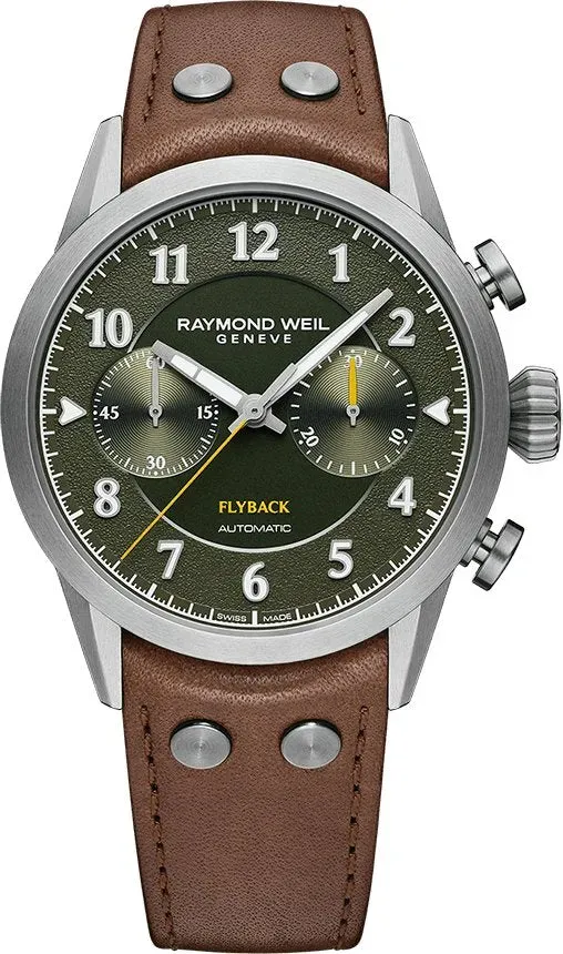 Raymond Weil Freelancer Pilot Flyback-Chronograph Automatik Limited Edition 7783-TIC-05520 - 42 - Grün