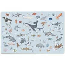 cover-your-desk Scriptum Schreibtischunterlage für Kinder Meerestiere - 60 x 40 cm - aus premium Vinyl