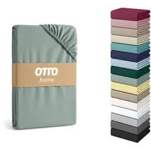 OTTO home Spannbettlaken Jersey-Elasthan 90 x 200 cm jade 2 St.