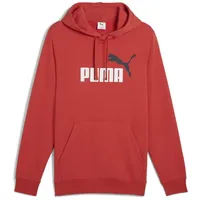 Puma Ess 2 Color No1 Logo Kapuzenpullover Red Fire
