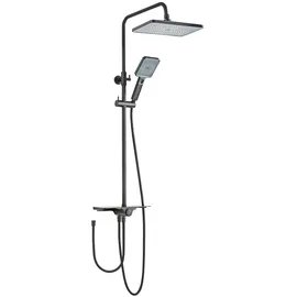 Schöner Wohnen Duschsystem Verina Wassersparend Mattschwarz