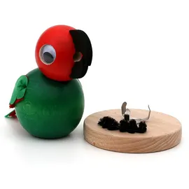 Dekoteam24 Rauchfigur, Mehrfarbig, Holz, 9.5x12.5x12 cm, Dekoration, Weihnachtsdekoration